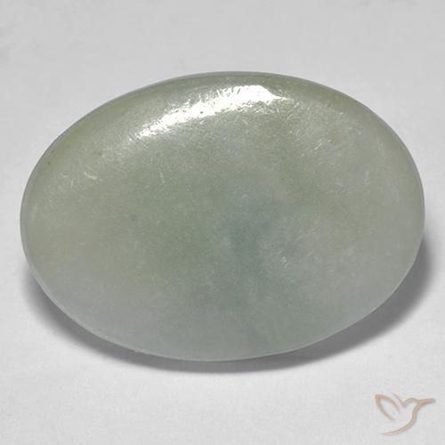 Jadeíta Verde médio Natural 10.10ct, oval, Translúcido