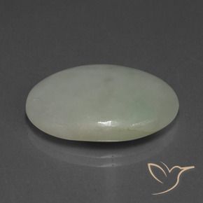 Jadeíta cinza médio Natural 20.76ct, oval, Translúcido