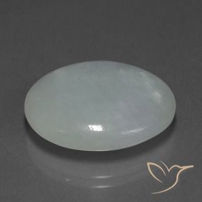 Jadeíta cinza médio Natural 24.18ct, oval, Translúcido