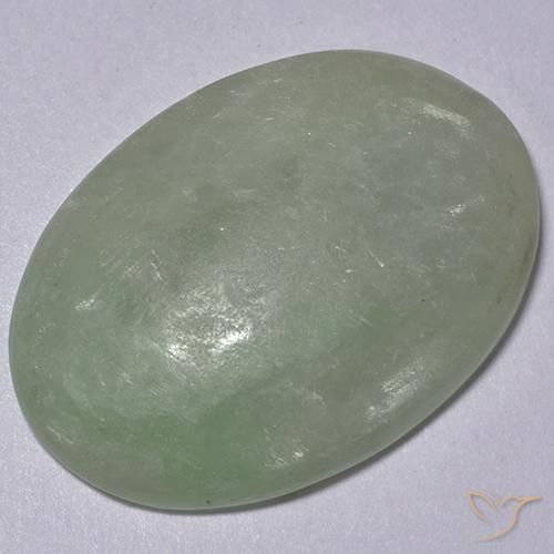 Jadeíta Verde musgo acinzentado Natural 11.77ct, oval, Translúcido