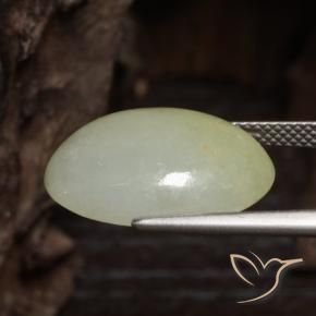 Jadeíta Cinzento Amarelo-Verde Natural 14.11ct, oval, Translúcido