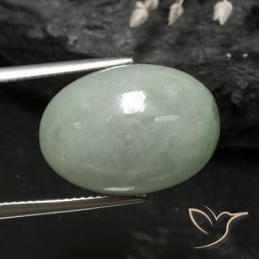 Jadeíta Verde Musgo Natural 15.21ct, oval, Translúcido