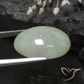 Jadeíta Verde Musgo Natural 15.21ct, oval, Translúcido