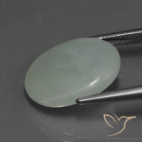 Jadeíta Verde médio Natural 10.74ct, oval, Translúcido