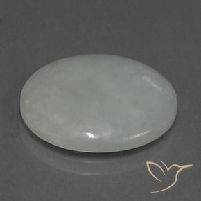 Jadeíta Verde acinzentado Natural 10.86ct, oval, Translúcido