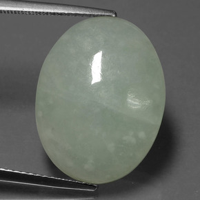 Jadeíta verde natural 15,35ct, corte oval, translúcido