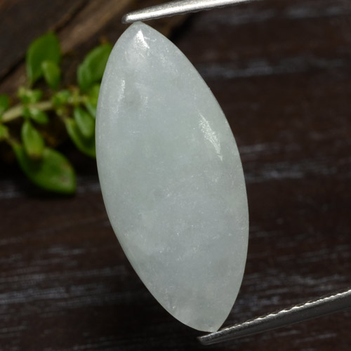 Jadeíta verde natural 5,79ct, marquise, translúcido