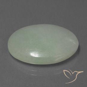 Jadeíta Verde acinzentado Natural 20.36ct, oval, Translúcido
