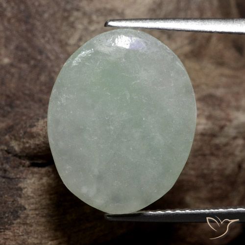 8.20ct Natural Verde acinzentado Jadeíta, oval, Translúcido