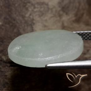Jadeíta verde natural 8,20ct, corte oval, translúcido