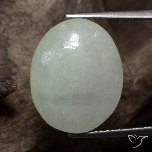 8.80ct Natural Verde acinzentado Jadeíta, oval, Translúcido