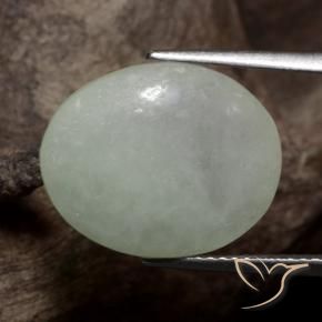 Jadeíta Verde acinzentado Natural 8.80ct, oval, Translúcido