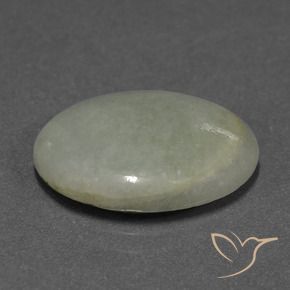 Jadeíta Verde acinzentado Natural 9.18ct, oval, Translúcido