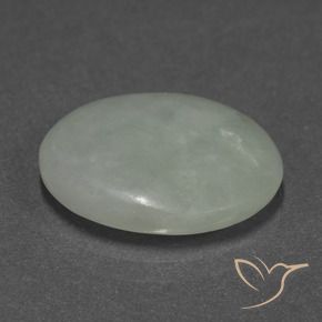 Jadeíta Verde acinzentado Natural 9.66ct, oval, Translúcido