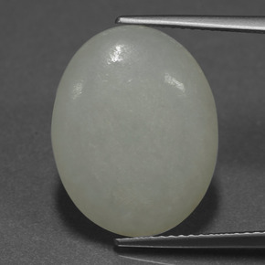 Jadeíta verde natural 11,44ct, corte oval, translúcido
