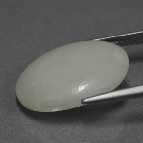 Jadeíta verde natural 11,44ct, corte oval, translúcido