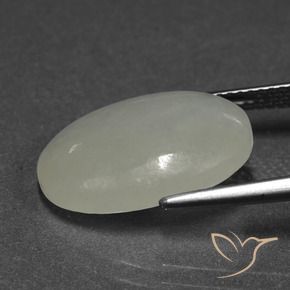 Jadeíta Verde acinzentado Natural 9.03ct, oval, Translúcido