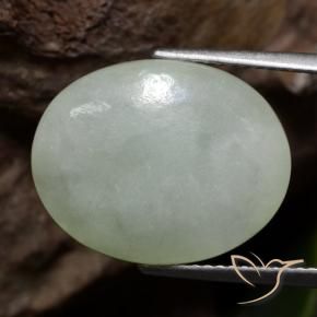 Jadeíta Verde acinzentado Natural 9.17ct, oval, Translúcido