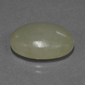 Jadeíta amarelo natural 11,32ct, corte oval, translúcido