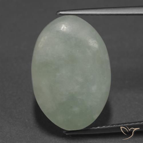 9.94ct Natural Verde acinzentado Jadeíta, oval, Translúcido