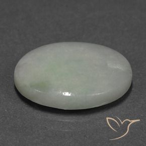 Jadeíta Verde acinzentado Natural 9.24ct, oval, Translúcido