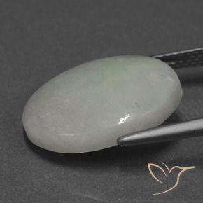Jadeíta Verde acinzentado Natural 9.24ct, oval, Translúcido