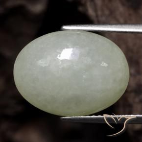 Jadeíta Verde médio Natural 8.52ct, oval, Translúcido
