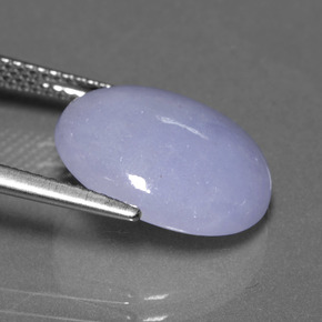 Jadeíta azul natural 8,93ct, corte oval, translúcido