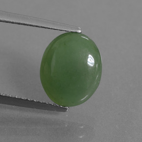 Jadeíta verde natural 2,77ct, corte oval, translúcido