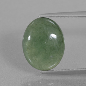 Jadeíta verde natural 4,05ct, corte oval, translúcido