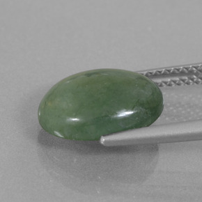 Jadeíta verde natural 4,05ct, corte oval, translúcido