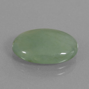 Jadeíta verde natural 5,67ct, corte oval, translúcido