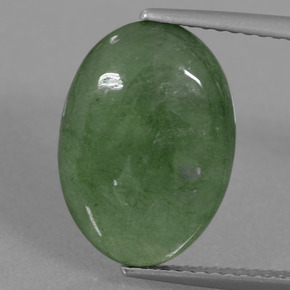 Jadeíta verde natural 6,58ct, corte oval, translúcido