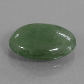 Jadeíta verde natural 6,58ct, corte oval, translúcido