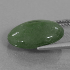 Jadeíta verde natural 6,58ct, corte oval, translúcido