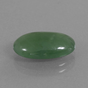 Jadeíta verde natural 4,00ct, corte oval, translúcido