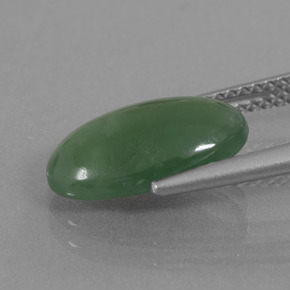 Jadeíta verde natural 4,00ct, corte oval, translúcido