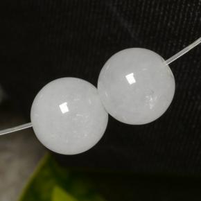 Pedras preciosas de jadeíta branco natural de 13,23 ct, esfera / bola, translúcido
