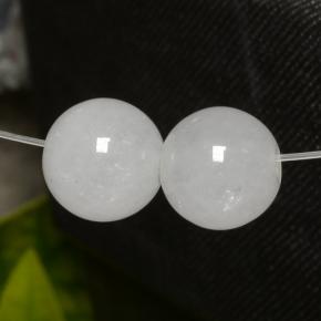 Pedras preciosas de jadeíta branco natural de 13,23 ct, esfera / bola, translúcido