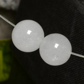 Pedras preciosas de jadeíta branco natural de 13,23 ct, esfera / bola, translúcido