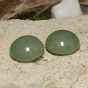 Pedras preciosas de Jadeíta Verde acastanhado natural de 13.90 ct, Redondo, Translúcido