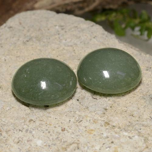 Pedras preciosas de jadeíta verde natural de 12,57 ct, corte redondo, translúcido