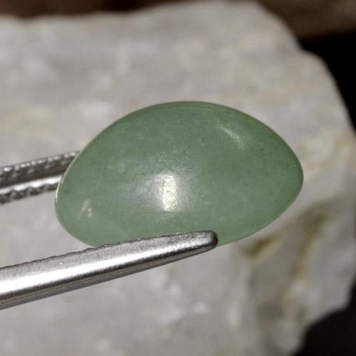 Jadeíta verde natural 6,93ct, corte redondo, translúcido