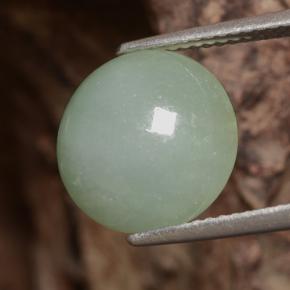 Jadeíta verde natural 6,81ct, corte redondo, translúcido