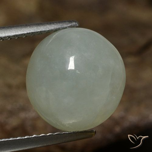 7.41ct Natural Verde acinzentado Jadeíta, oval, Translúcido