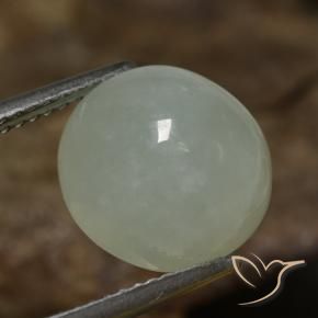 Jadeíta Verde acinzentado Natural 7.41ct, oval, Translúcido