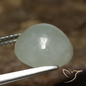 Jadeíta Verde acinzentado Natural 7.41ct, oval, Translúcido