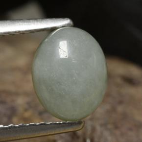 Jadeíta verde natural 1,94ct, corte oval, translúcido