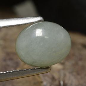 Jadeíta verde natural 1,94ct, corte oval, translúcido