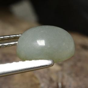 Jadeíta verde natural 1,94ct, corte oval, translúcido
